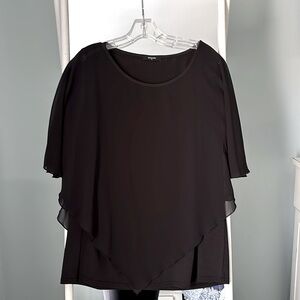 Sheer Blouse Set, tank, XL, black